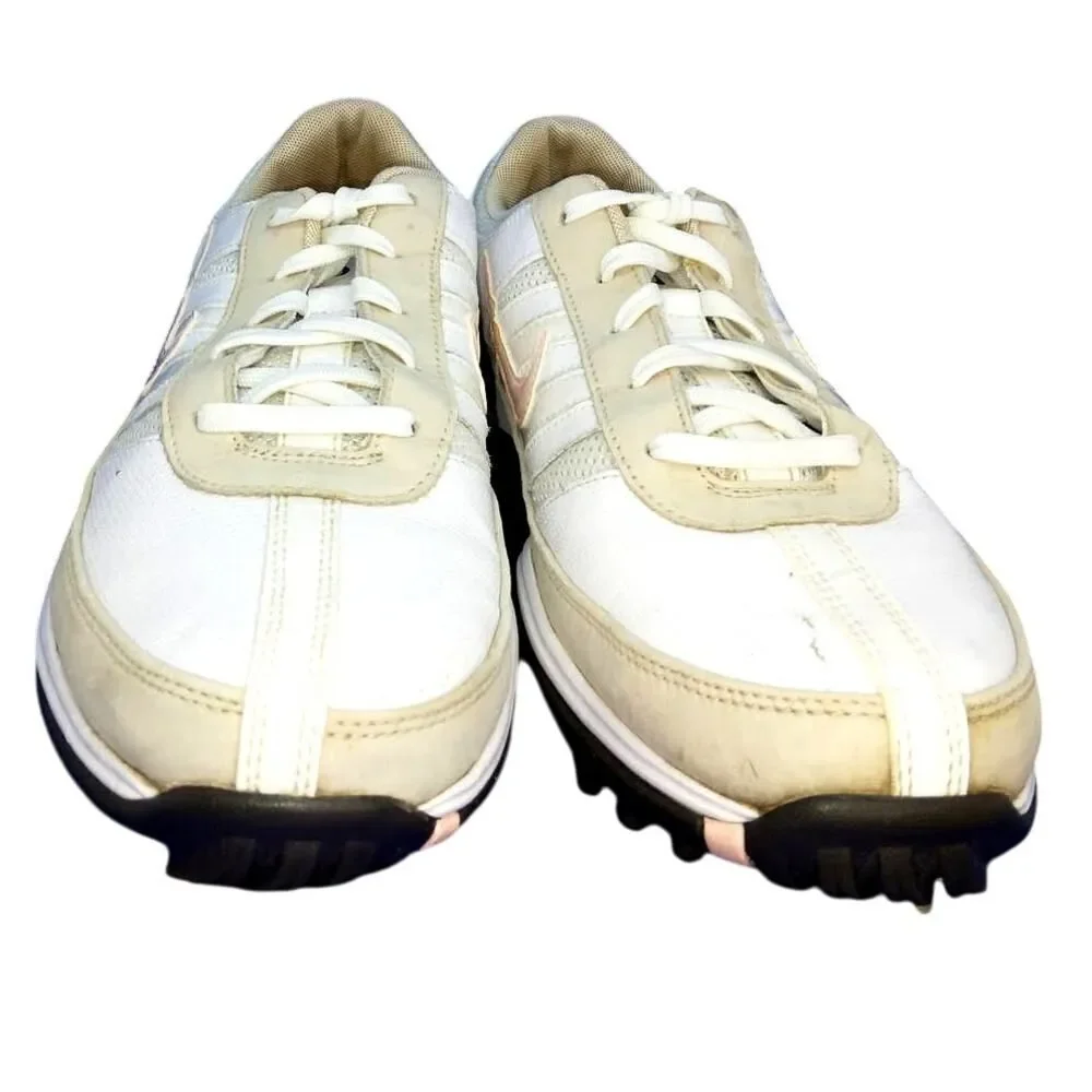 Nike Womens Golf Shoes - White with Pink Accents - Size 8.5